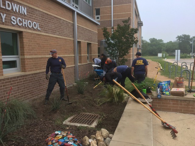 baldwin elementary firefighters working